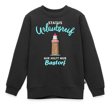 Bastorf, Ostsee, Wismarer Bucht, Urlaubsreif - Kinder Premium Organic Sweatshirt - Schwarz - Vorne - AI Model Kid Female (0cm)