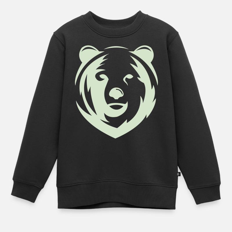 ours - Sweat Premium enfant bio - noir