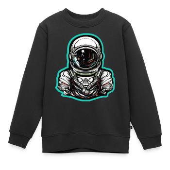 Astronaut - Kinder Premium Organic Sweatshirt - Schwarz - Vorne - AI Model Kid Female (0cm)