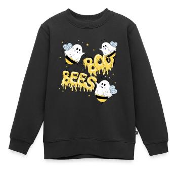 Boo Bees - Kinder Premium Organic Sweatshirt - Schwarz - Vorne - AI Model Kid Female (0cm)