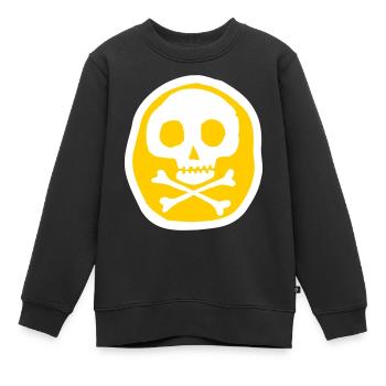 Crâne et os - Sweat Premium enfant bio - noir - Devant - AI Model Kid Female (0cm)