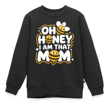 abeille abeille apicultrice abeille abeille - Sweat Premium enfant bio - noir - Devant - AI Model Kid Female (0cm)