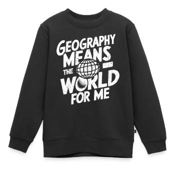 Die Welt durch Geografie verstehen - Kinder Premium Organic Sweatshirt - Schwarz - Vorne - AI Model Kid Female (0cm)