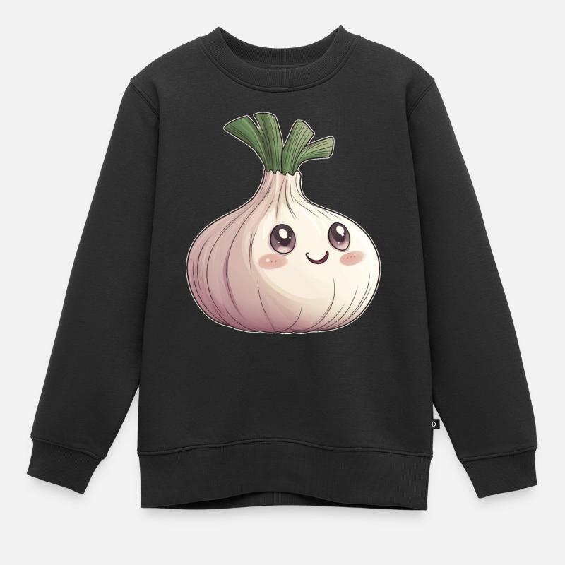 Knoblauch - Kinder Premium Organic Sweatshirt - Schwarz