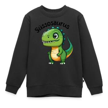Süsser Dinosaurier Süssosaurus - Kinder Premium Organic Sweatshirt - Schwarz - Vorne - AI Model Kid Female (0cm)