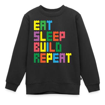 Brick Builder Toys Blocks Clamping Blocks Bricks - Kids Premium Organic Sweatshirt - black - Front - AI Model Kid Female (0cm)