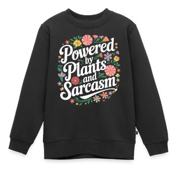 Végétarien Végétalien Végétarien Végétarien - Sweat Premium enfant bio - noir - Devant - AI Model Kid Female (0cm)