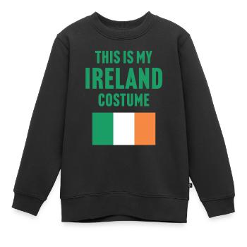 C’est mon costume d’Irlande - Sweat Premium enfant bio - noir - Devant - AI Model Kid Female (0cm)