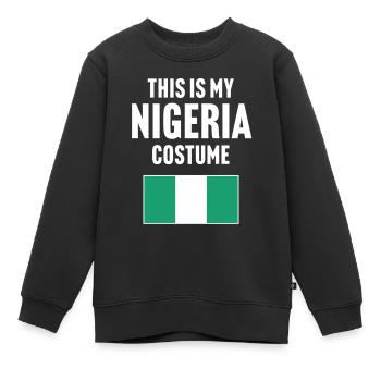 C’est mon costume nigérian - Sweat Premium enfant bio - noir - Devant - AI Model Kid Female (0cm)