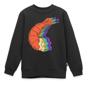 Krabbe Meeresfrüchte Shrimp Languste - Kinder Premium Organic Sweatshirt - Schwarz - Vorne - AI Model Kid Female (0cm)
