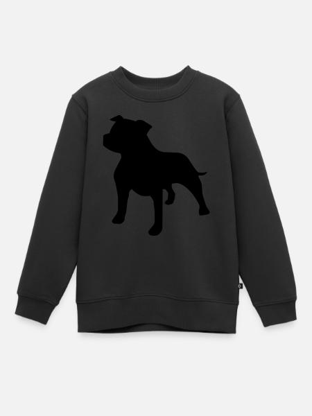 Staffie - Sweat Premium enfant bio - noir