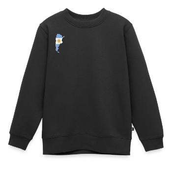 Argentinien Landkarte Flagge - Kinder Premium Organic Sweatshirt - Schwarz - Vorne - AI Model Kid Female (0cm)