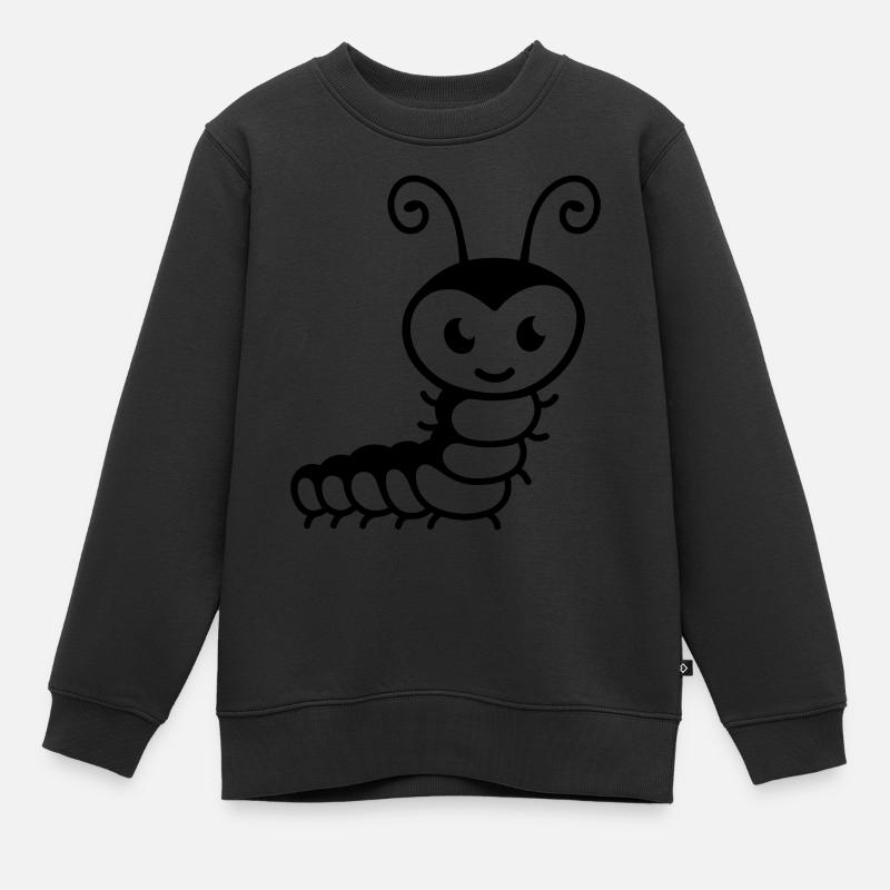 Chenille cher - Sweat Premium enfant bio - noir