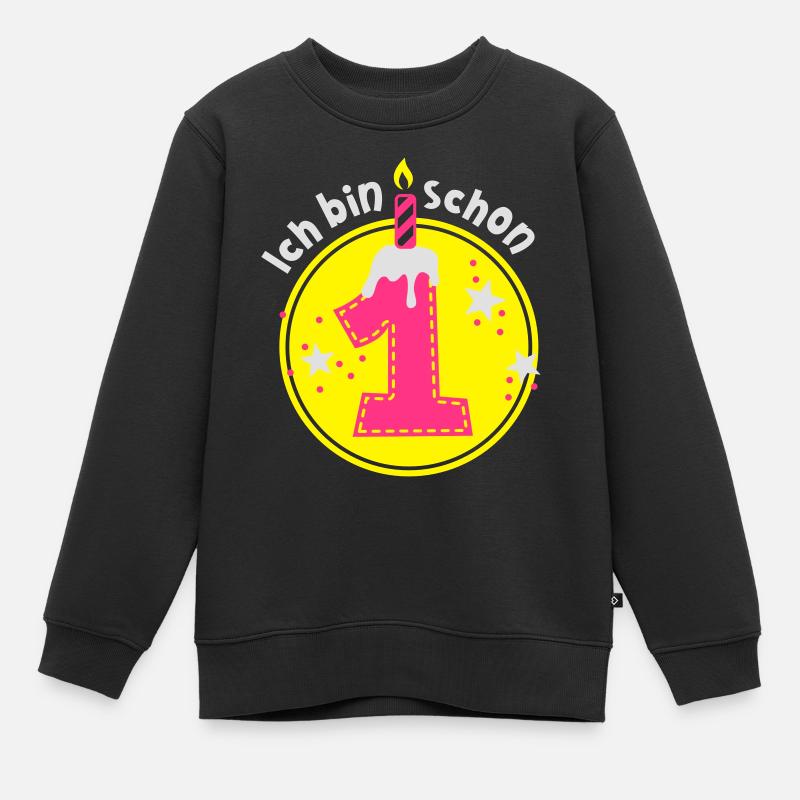 Juste un an - Sweat Premium enfant bio - noir