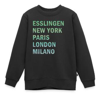 Metropole Esslingen - Kinder Premium Organic Sweatshirt - Schwarz - Vorne - AI Model Kid Female (0cm)