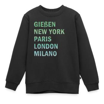 Metropole Gießen - Kinder Premium Organic Sweatshirt - Schwarz - Vorne - AI Model Kid Female (0cm)