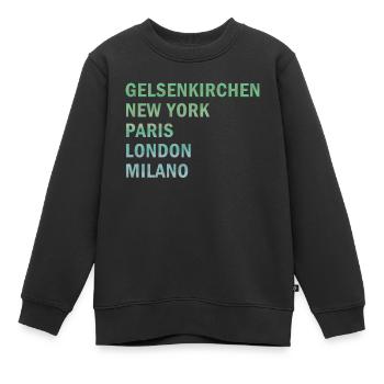 Metropole Gelsenkirchen - Kinder Premium Organic Sweatshirt - Schwarz - Vorne - AI Model Kid Female (0cm)