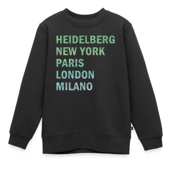 Metropole Heidelberg - Kinder Premium Organic Sweatshirt - Schwarz - Vorne - AI Model Kid Female (0cm)