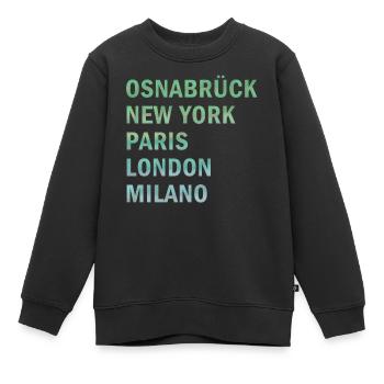 Metropole Osnabrück - Kinder Premium Organic Sweatshirt - Schwarz - Vorne - AI Model Kid Female (0cm)