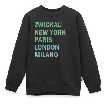 Metropole Zwickau - Kinder Premium Organic Sweatshirt - Schwarz - Vorne - AI Model Kid Female (0cm)