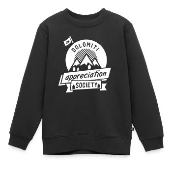 Dolomit Anerkennung weiß - Kinder Premium Organic Sweatshirt - Schwarz - Vorne - AI Model Kid Female (0cm)