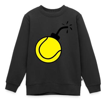 Bombe Ball tennis1 - Kinder Premium Organic Sweatshirt - Schwarz - Vorne - AI Model Kid Female (0cm)