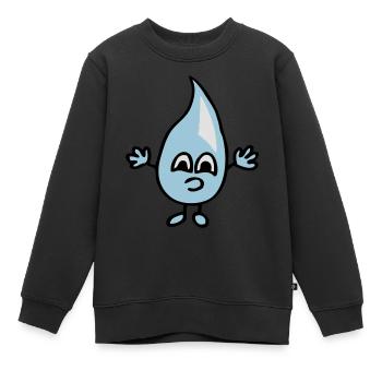 Petites gouttes d'eau - Sweat Premium enfant bio - noir - Devant - AI Model Kid Female (0cm)