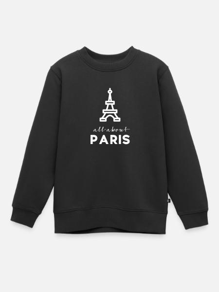 Paris - Kinder Premium Organic Sweatshirt - Schwarz