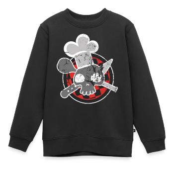 skull of the cook (used look) - Kinder Premium Organic Sweatshirt - Schwarz - Vorne - AI Model Kid Female (0cm)