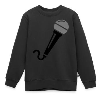 Microphone - Kids Premium Organic Sweatshirt - black - Front - AI Model Kid Female (0cm)