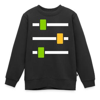 Console de mixage - Sweat Premium enfant bio - noir - Devant - AI Model Kid Female (0cm)