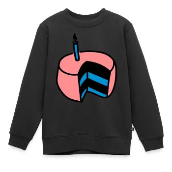 Torte - Kinder Premium Organic Sweatshirt - Schwarz - Vorne - AI Model Kid Female (0cm)