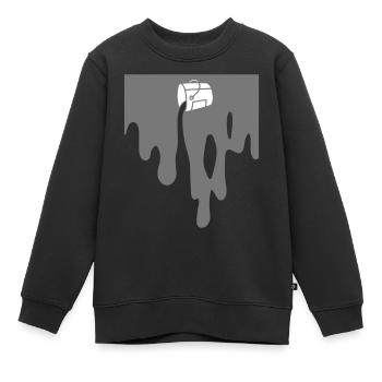 fond peinture peinture seau peintre moi - Sweat Premium enfant bio - noir - Devant - AI Model Kid Female (0cm)