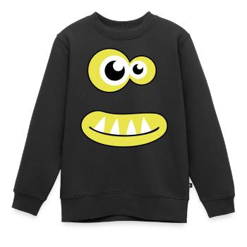 Monstre - Sweat Premium enfant bio - noir - Devant - AI Model Kid Female (0cm)
