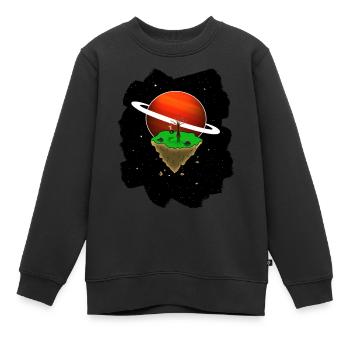 Flottant dans l'espace - Sweat Premium enfant bio - noir - Devant - AI Model Kid Female (0cm)