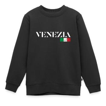 VENICE VENEZIA ITALIA ITALY HOLIDAY (f) - Kids Premium Organic Sweatshirt - black - Front - AI Model Kid Female (0cm)