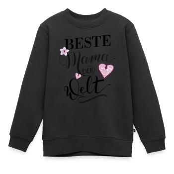 Mama - Kinder Premium Organic Sweatshirt - Schwarz - Vorne - AI Model Kid Female (0cm)