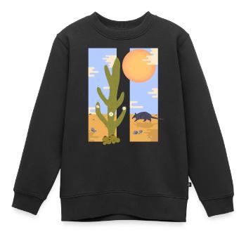 CACTUS - Kinder Premium Organic Sweatshirt - Schwarz - Vorne - AI Model Kid Female (0cm)