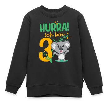 3. Geburtstag Koala Kinder 3 Jahre - Kinder Premium Organic Sweatshirt - Schwarz - Vorne - AI Model Kid Female (0cm)