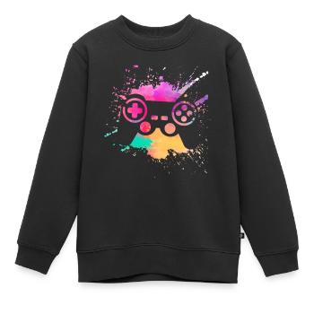 joueur - Sweat Premium enfant bio - noir - Devant - AI Model Kid Female (0cm)