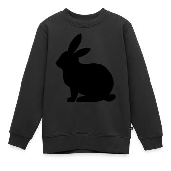 lapin - Sweat Premium enfant bio - noir - Devant - AI Model Kid Female (0cm)