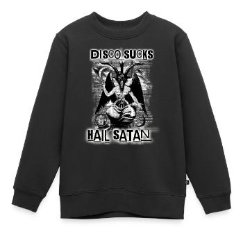 Disco suce la grêle Satan - VelvetBlackCultClothing - Sweat Premium enfant bio - noir - Devant - AI Model Kid Female (0cm)