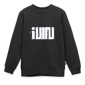 Gidle Logo Glitch - Kinder Premium Organic Sweatshirt - Schwarz - Vorne - AI Model Kid Female (0cm)