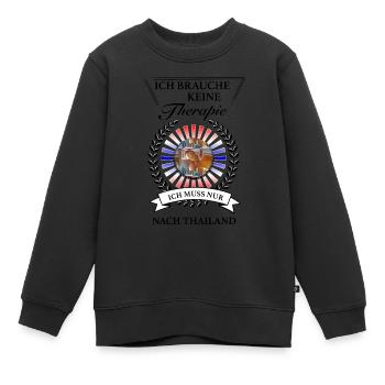 Ich muss nur nach Thailand - vermisse Thailand - Kinder Premium Organic Sweatshirt - Schwarz - Vorne - AI Model Kid Female (0cm)