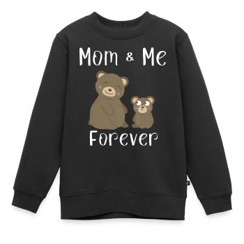 Bären Mom & Me Mutterlieben Mutter Liebe Baby - Kinder Premium Organic Sweatshirt - Schwarz - Vorne - AI Model Kid Female (0cm)