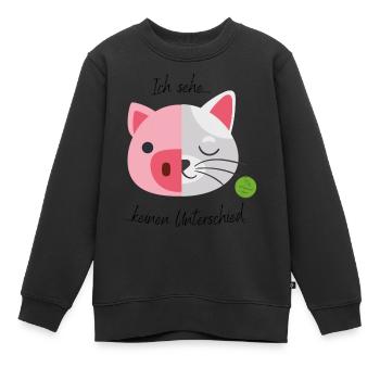 Ich sehe keinen Unterschied 1 - Kinder Premium Organic Sweatshirt - Schwarz - Vorne - AI Model Kid Female (0cm)