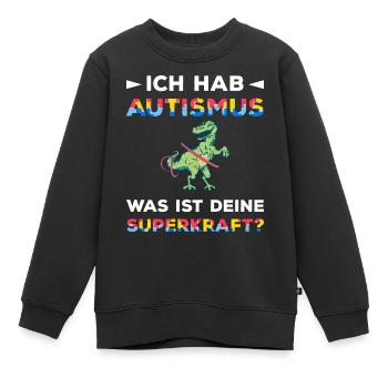 Autismus Asperger Akzeptanz Welt Autismus Tag - Kinder Premium Organic Sweatshirt - Schwarz - Vorne - AI Model Kid Female (0cm)