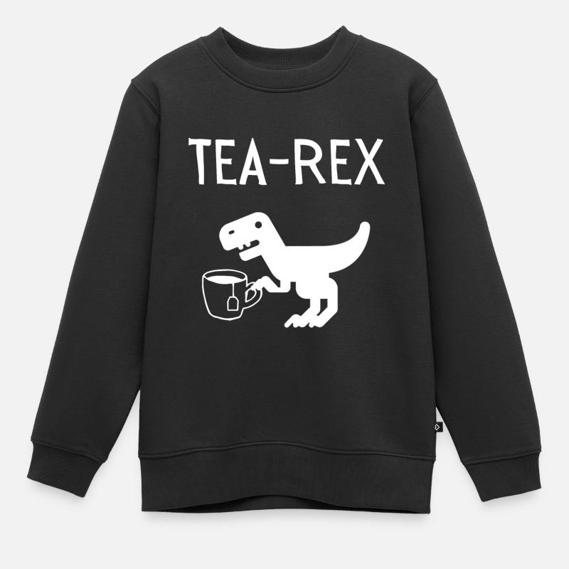 tea-rex - Kinder Premium Organic Sweatshirt - Schwarz