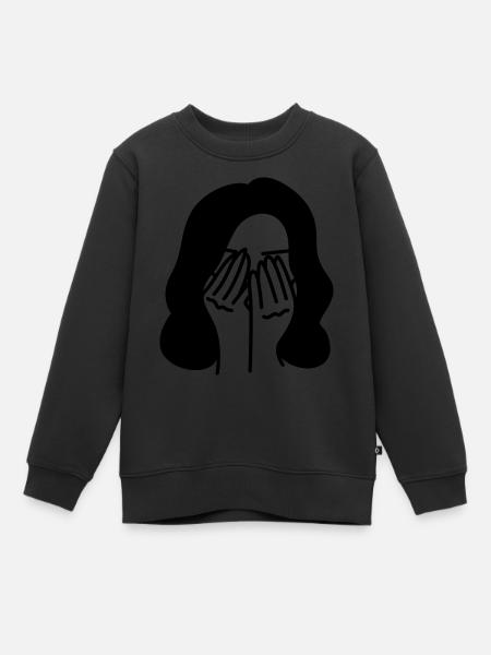 crying - Kids Premium Organic Sweatshirt - black