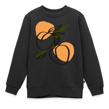 Pêches juteuses - Sweat Premium enfant bio - noir - Devant - AI Model Kid Female (0cm)